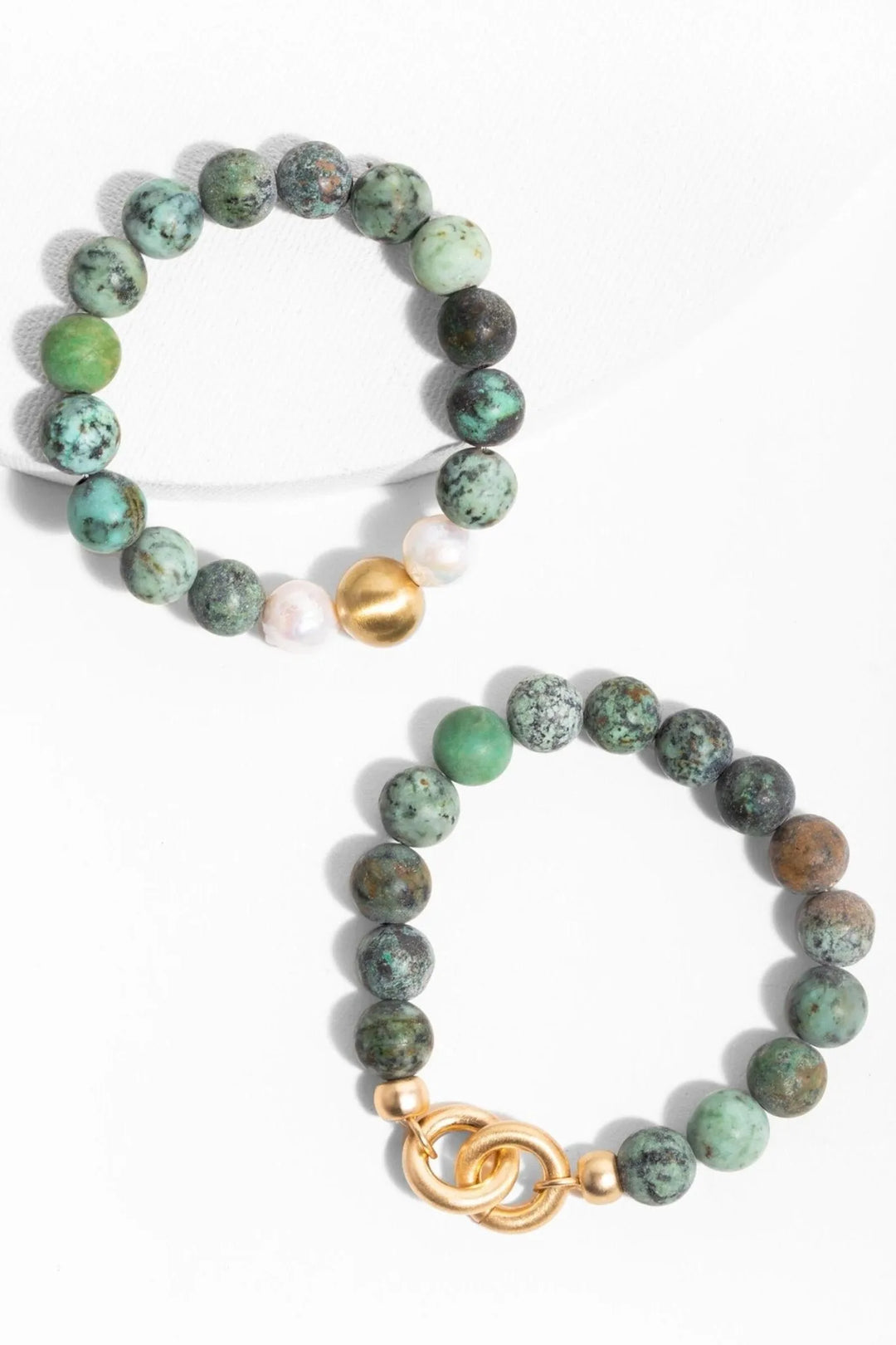 Eternity Stretch Bracelet Set Green