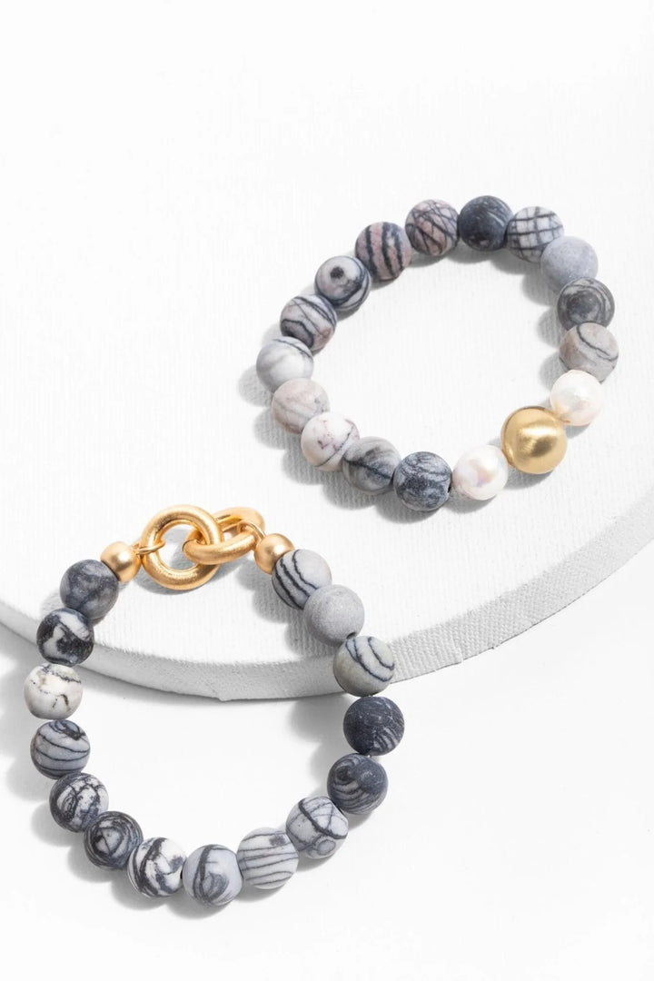 Eternity Stretch Bracelet Set Grey