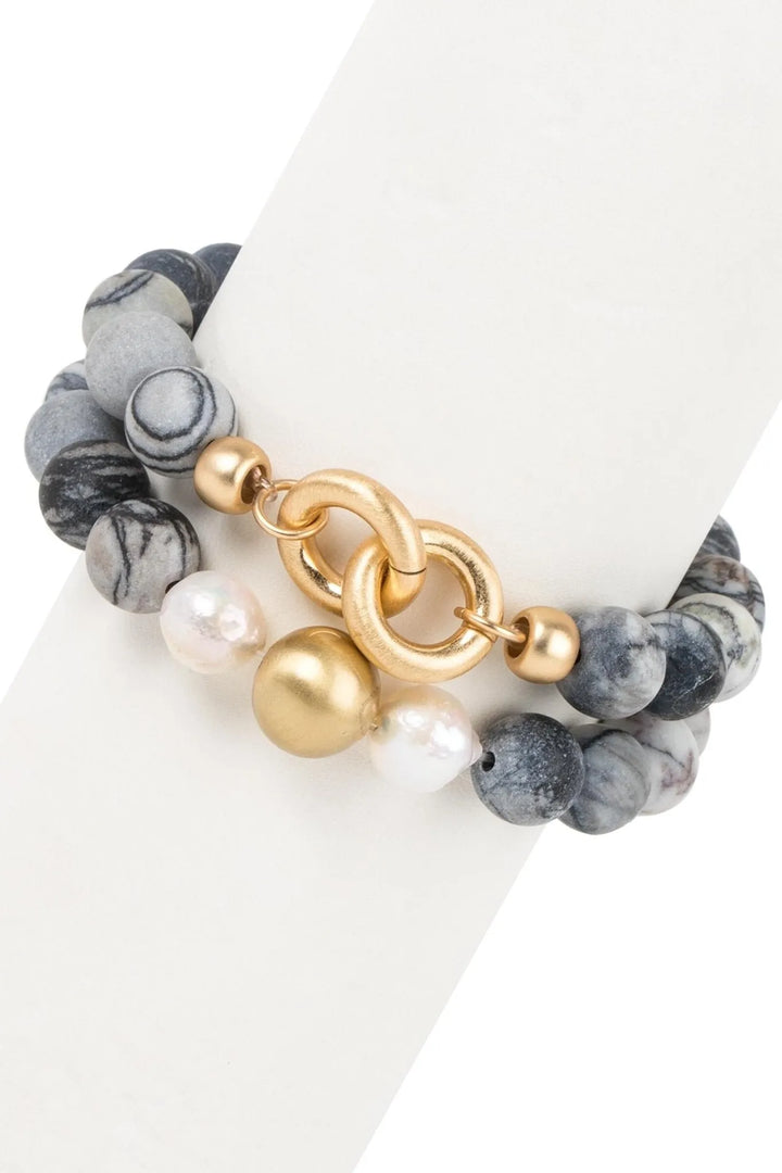 Eternity Stretch Bracelet Set Grey