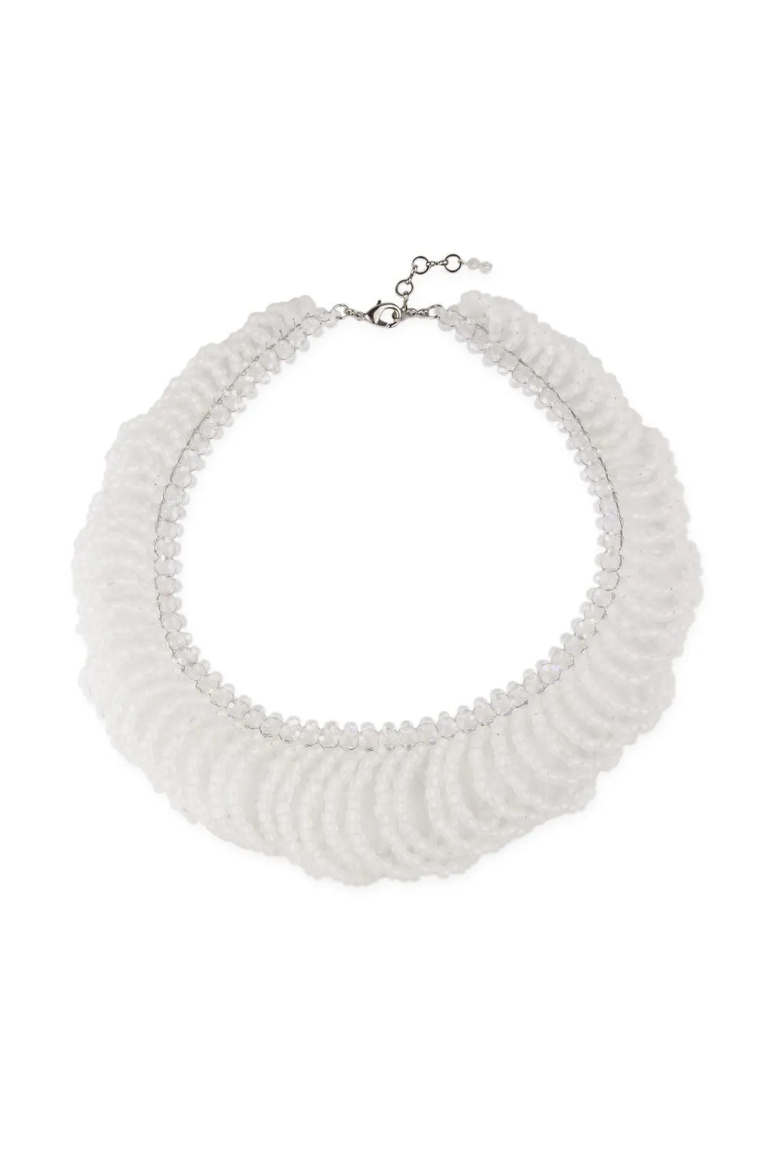 Carly Coil Statement Necklace White