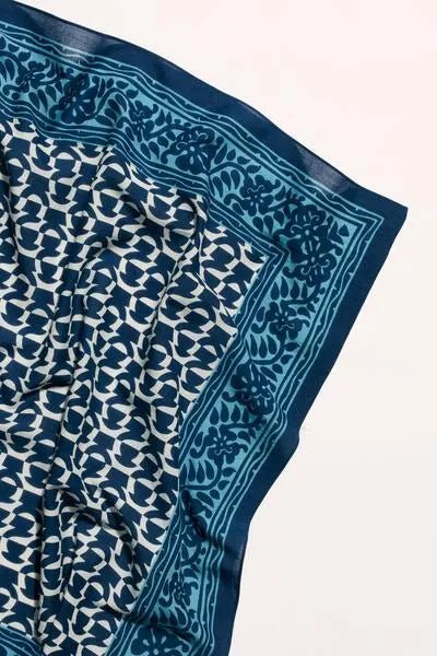 Voyager Block Print Bandana Indigo