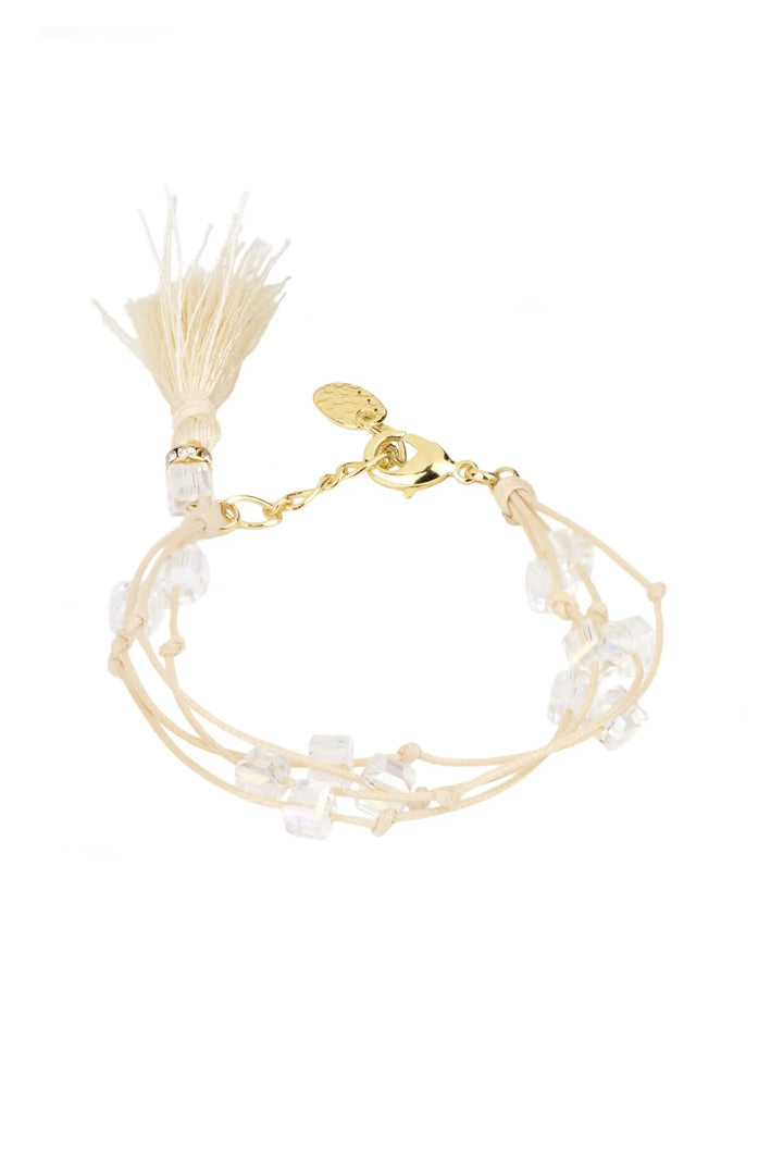 Tassel Beaded Bracelet Corn Silk