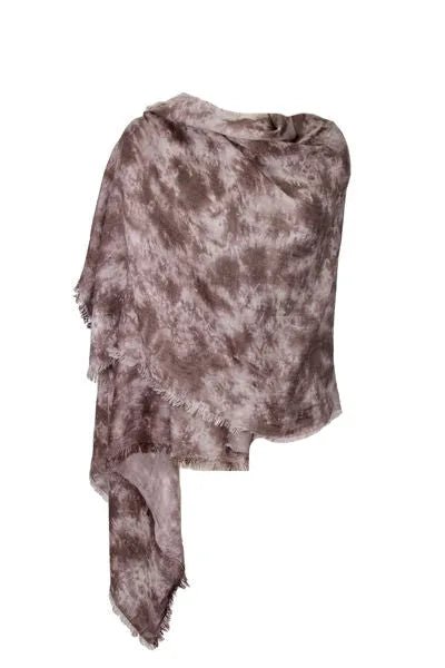 Talise Watercolor Scarf Brown