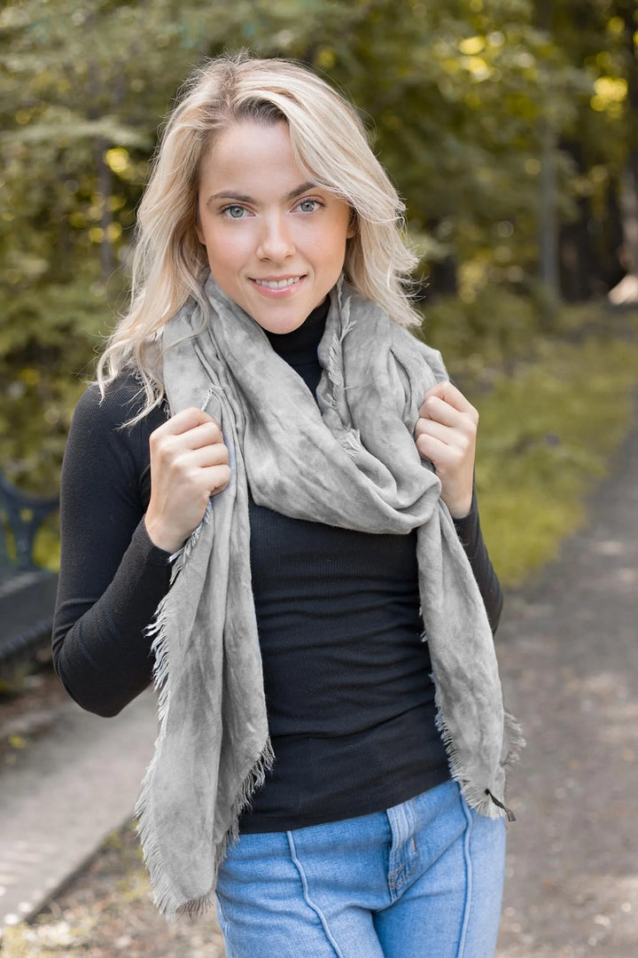 Talise Watercolor Scarf Grey