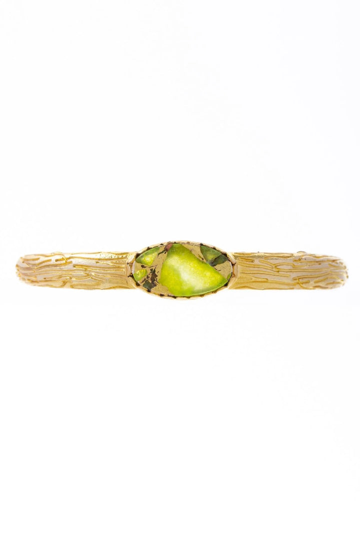 Gemstone Cuff Bracelet Light Green