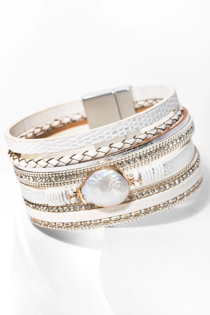 Santorini Pearl Bracelet White