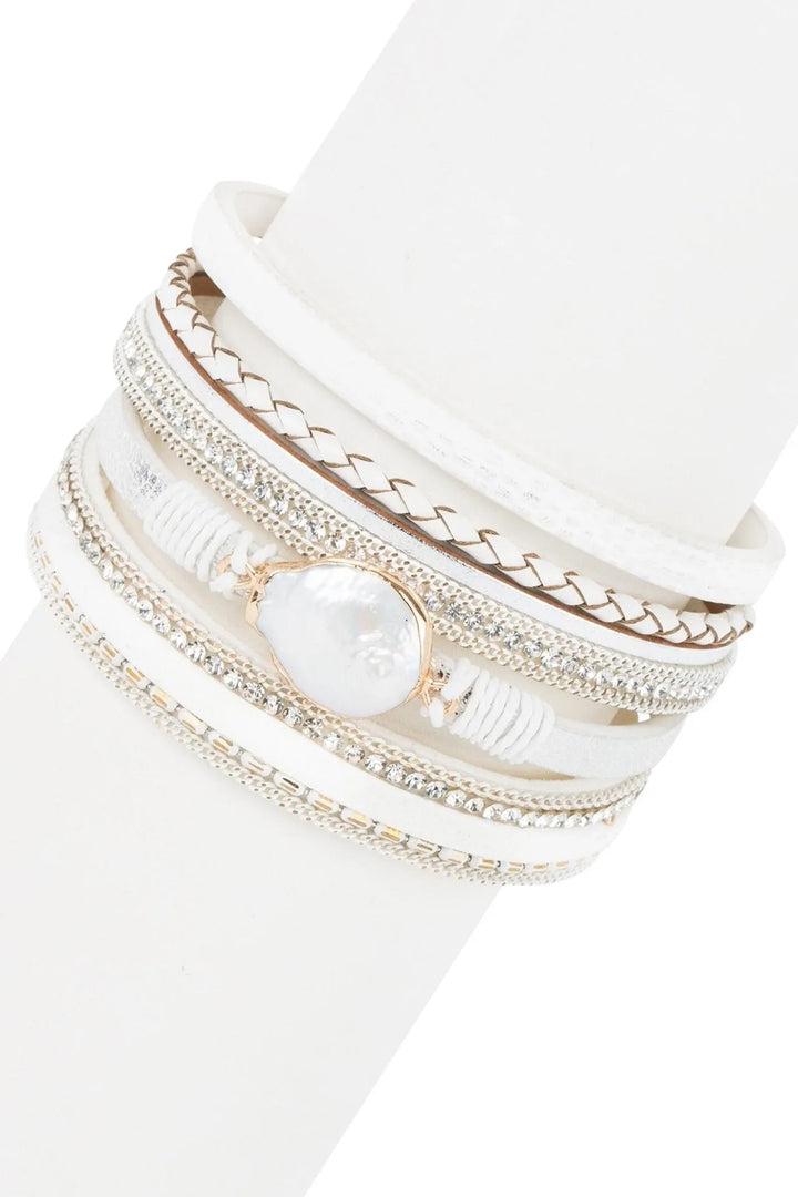 Santorini Pearl Bracelet White