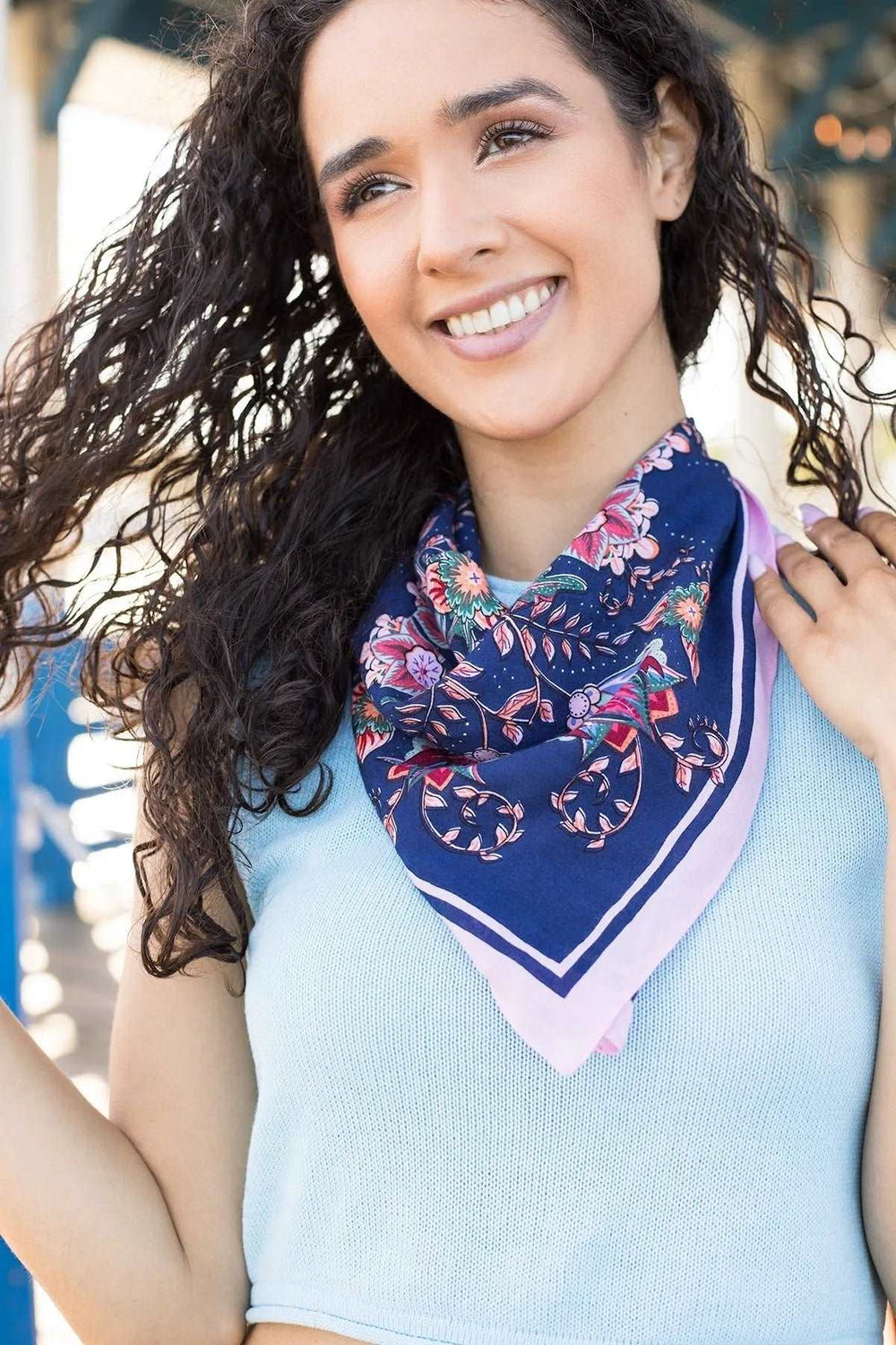 Blooming Lotus Bandana Navy