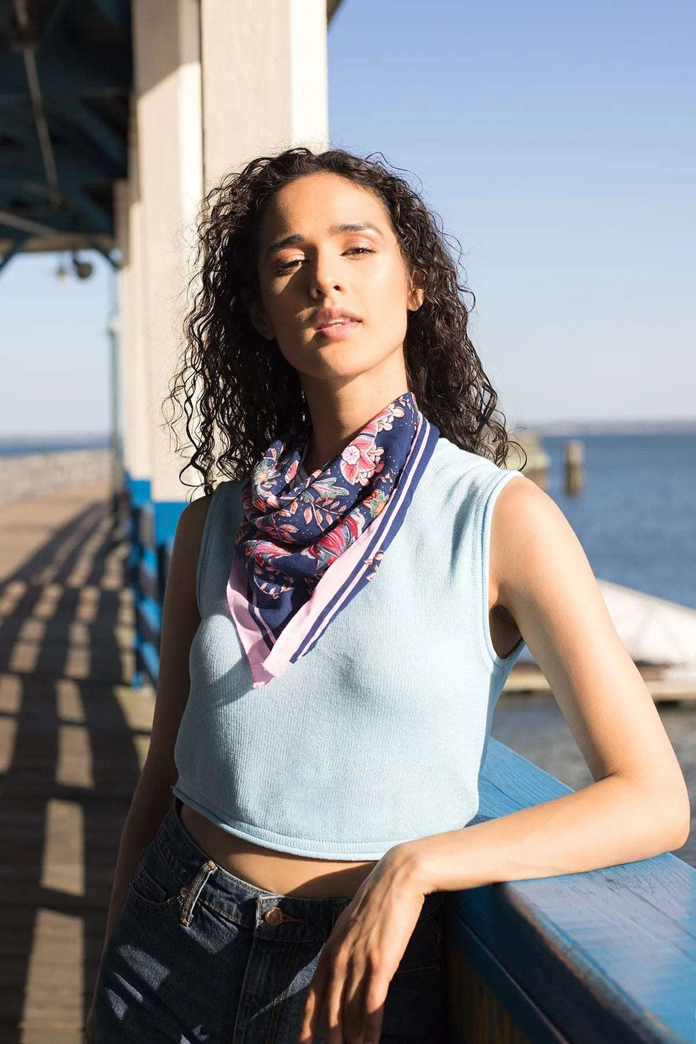 Blooming Lotus Bandana Navy