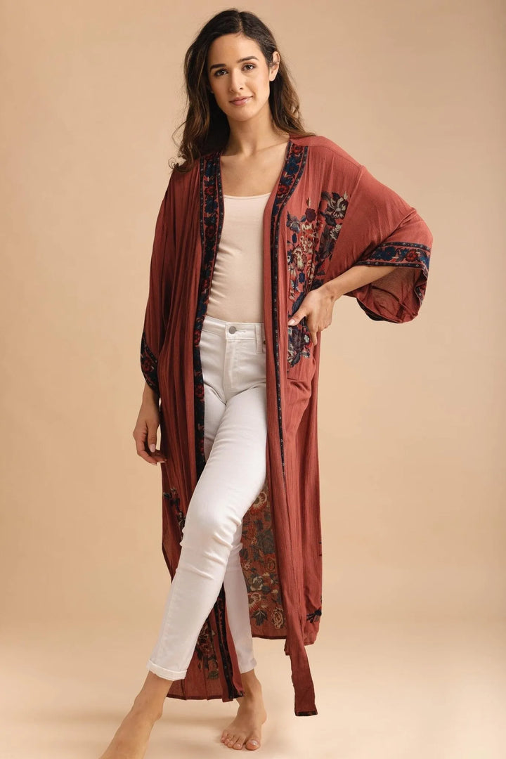 Long Floral Kimono Cover Sienna