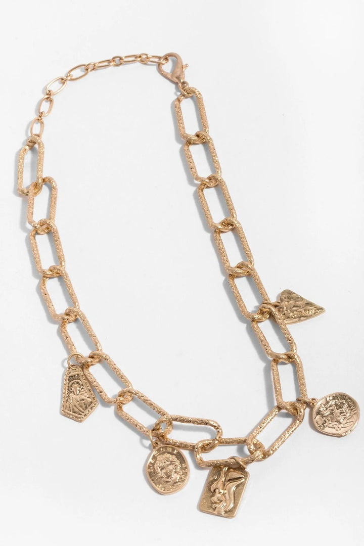 Augusta Charm Necklace Gold