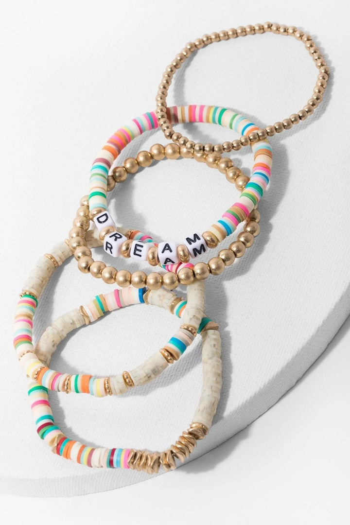 Positive Vibes Bracelet Set Light Multi