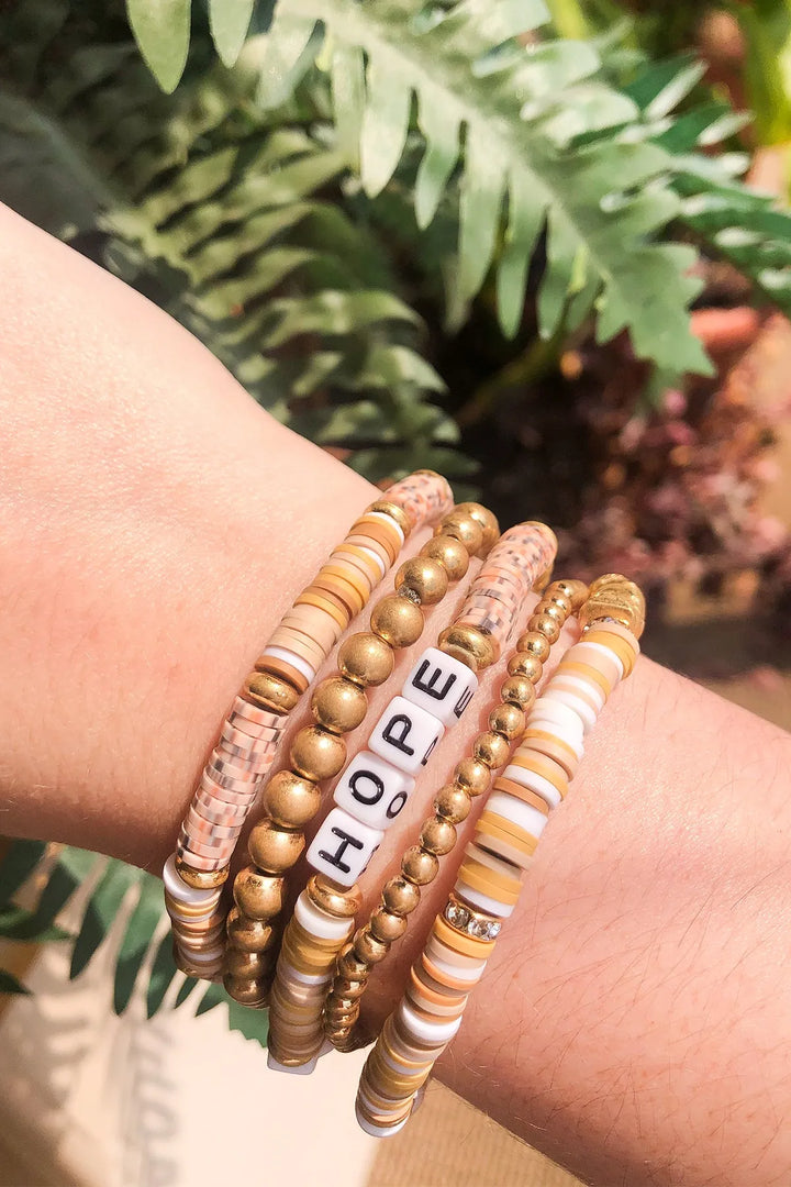 Positive Vibes Bracelet Set Gold