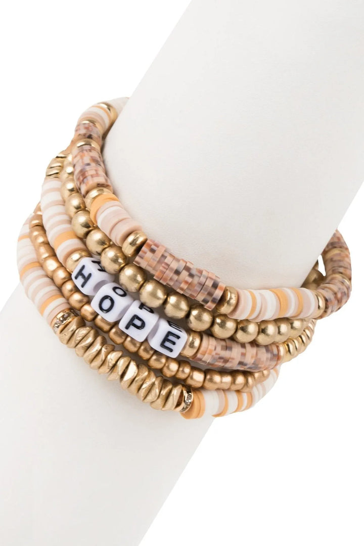 Positive Vibes Bracelet Set Gold