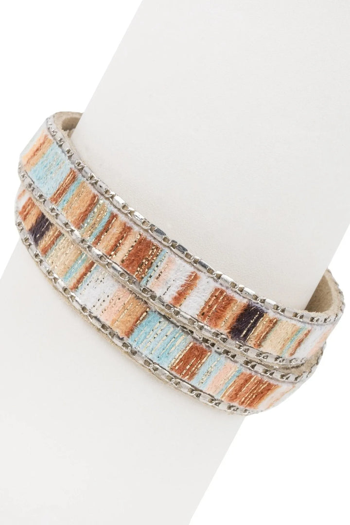 Under the Sun Wrap Bracelet Rosy Brown