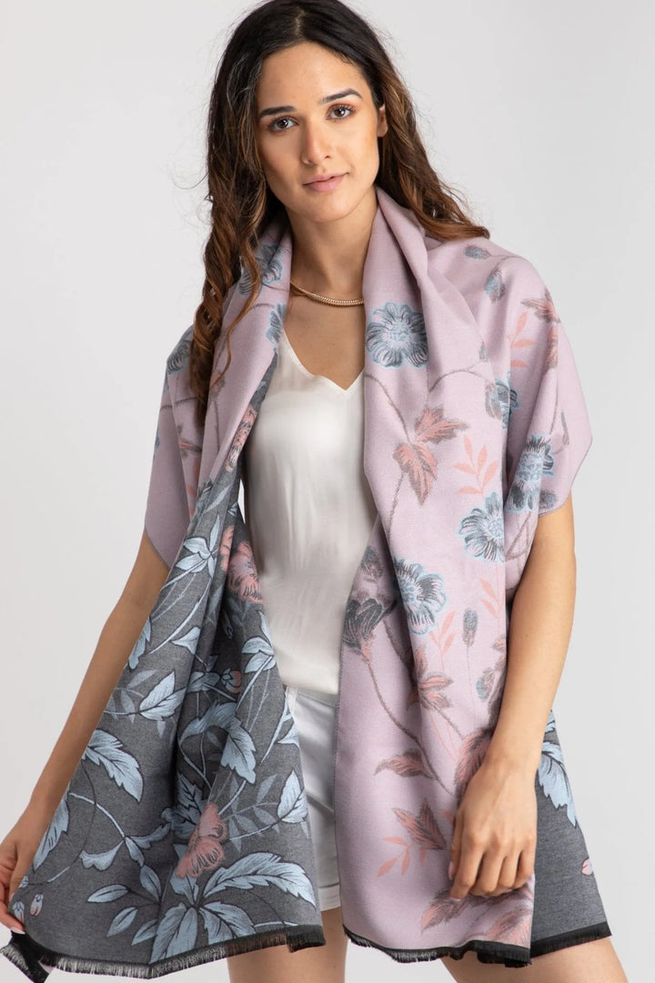 Reversible Garden Scarf Lavendar Blush