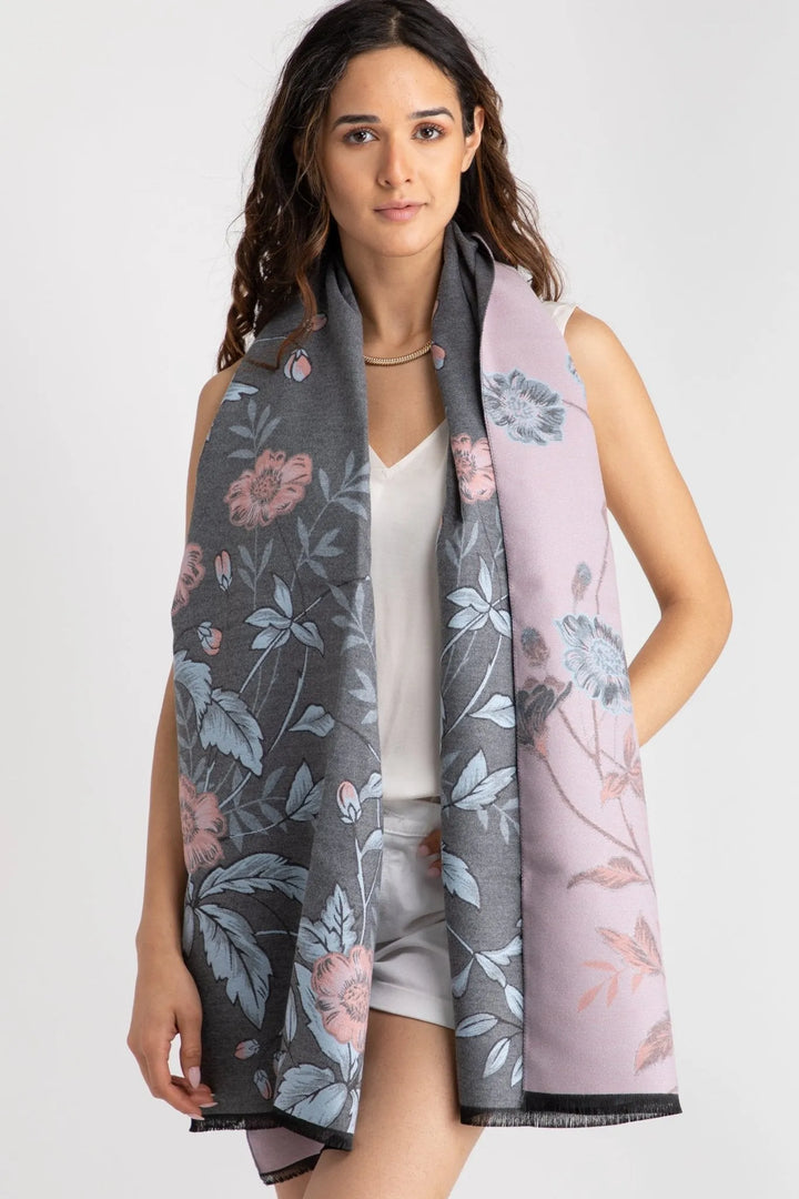 Reversible Garden Scarf Lavendar Blush