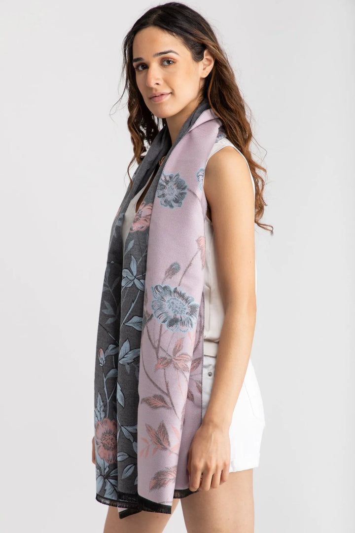 Reversible Garden Scarf Lavendar Blush