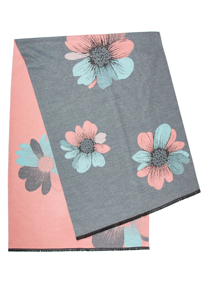 Reversible Garden Scarf Gray