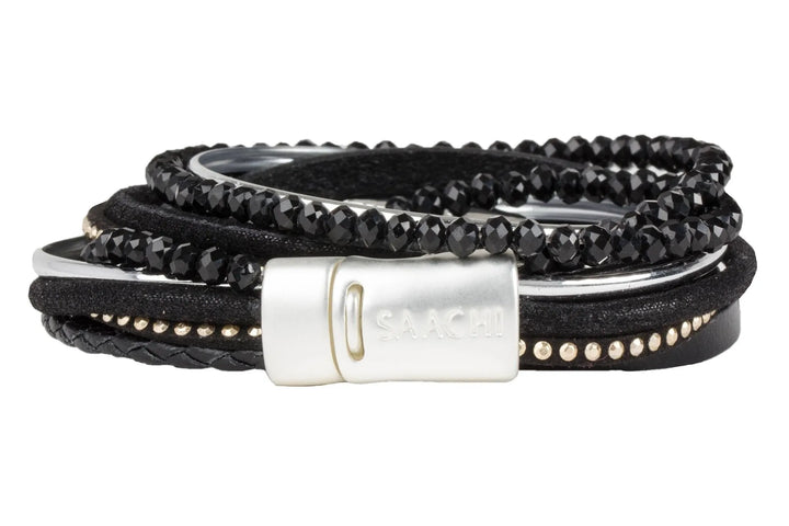 Endless Dream Leather Bracelet Black