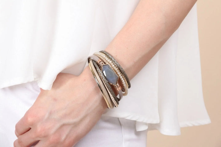 Endless Dream Double Wrap Bracelet Dim Gray