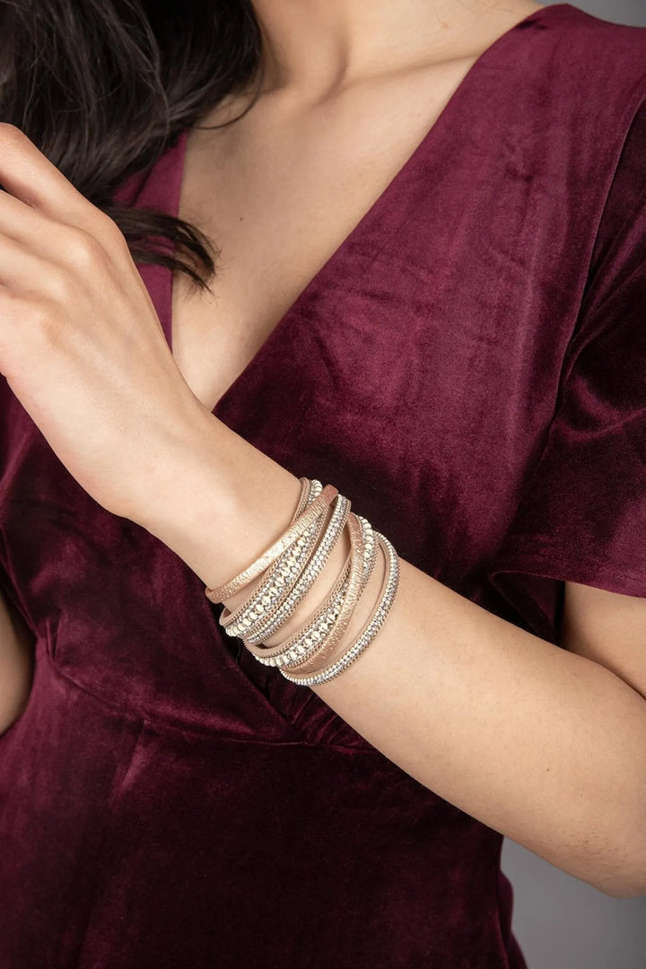 Hilton Double Wrap Bracelet Bisque