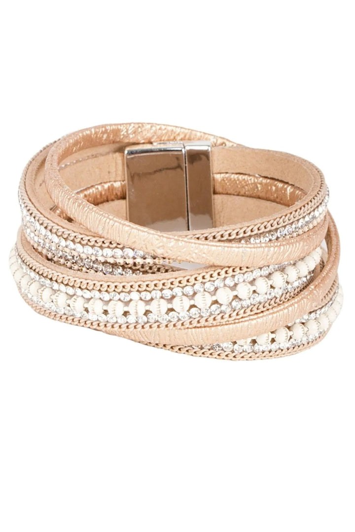 Hilton Double Wrap Bracelet Bisque
