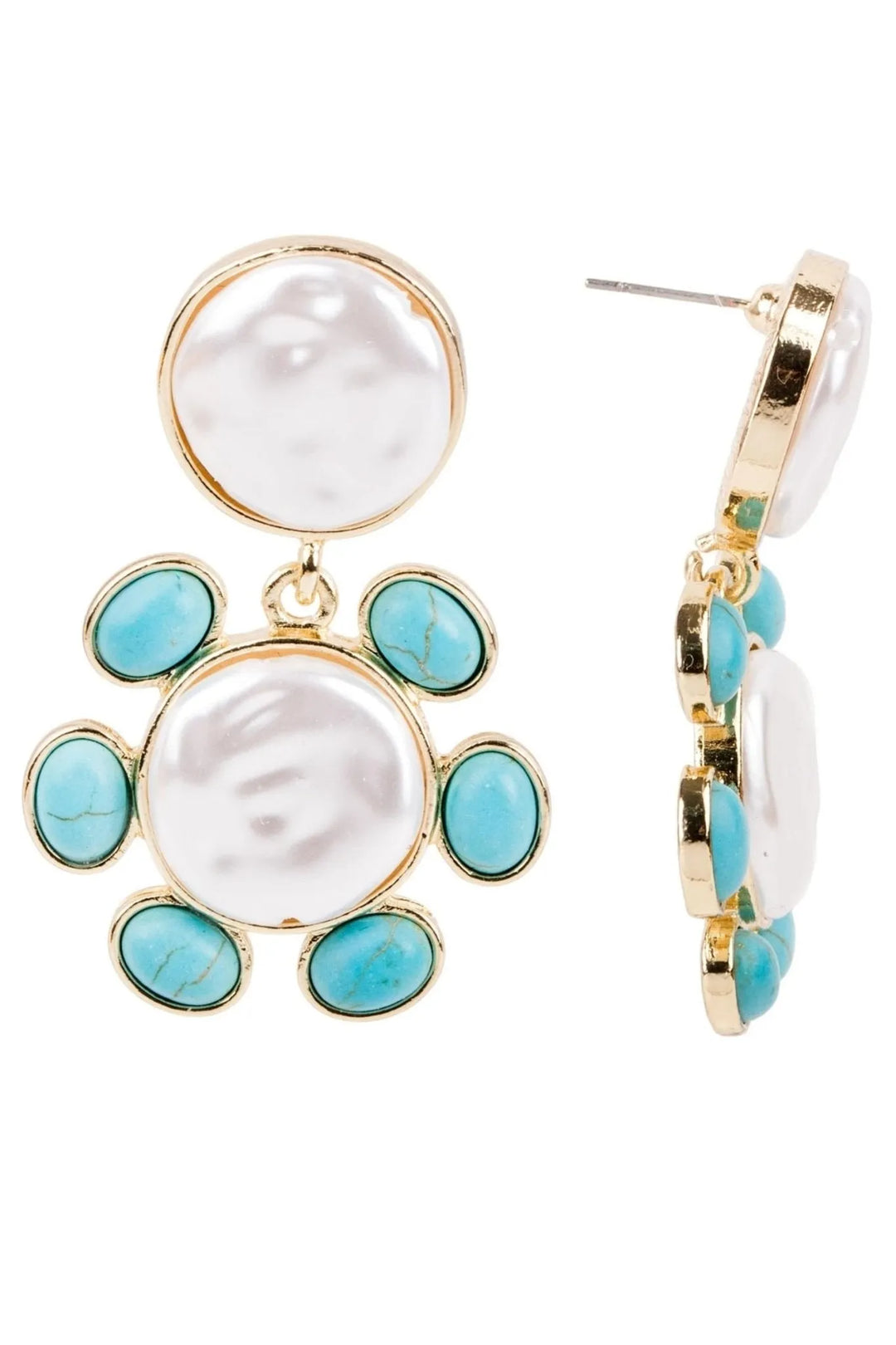 Cadence Pearl Earring Turquoise
