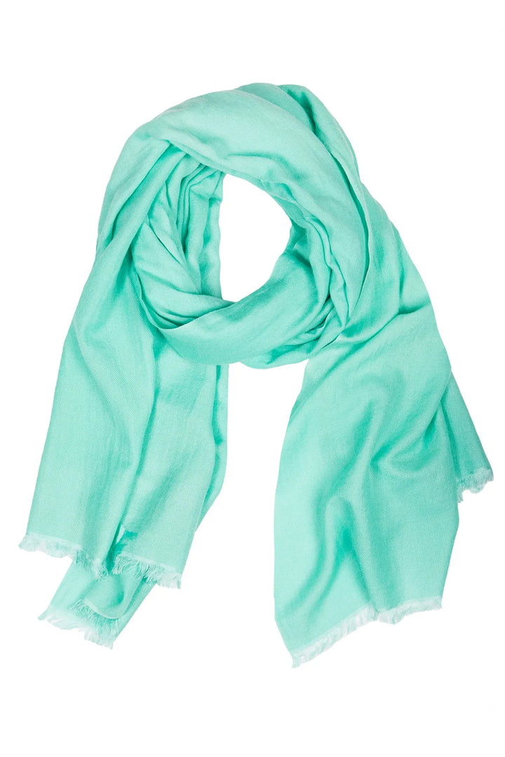 Cashmere Silk A Eyelash Scarf Turquoise