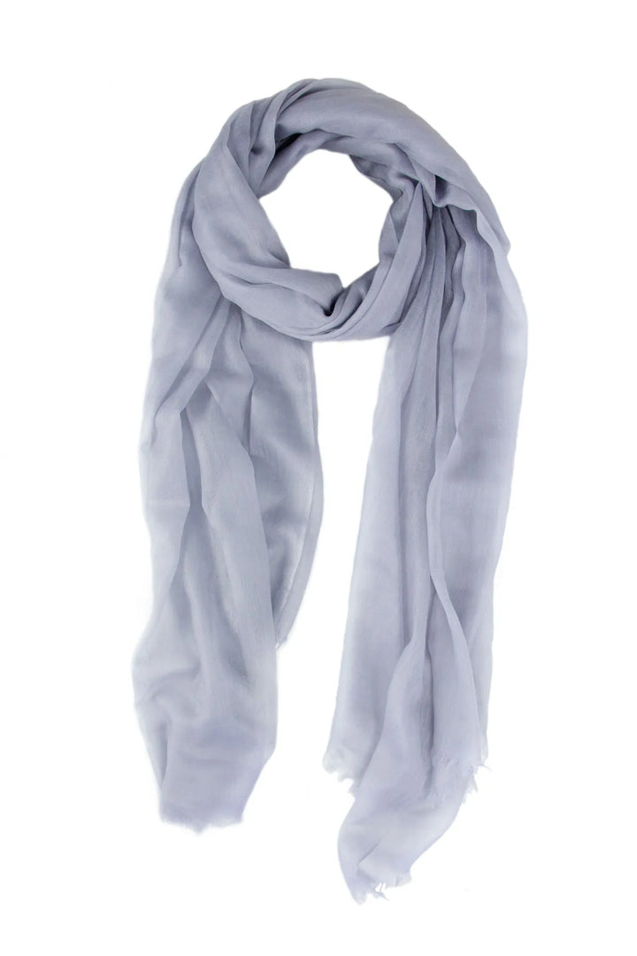 Delicate Solid Cashmere Scarf Slate Gray