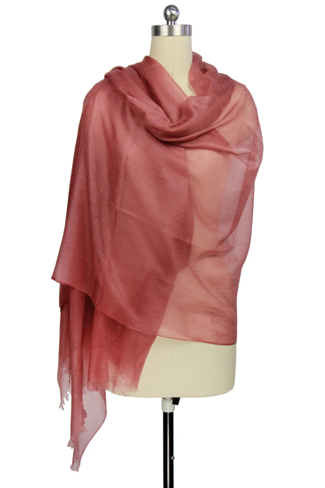 Delicate Solid Cashmere Scarf Pale Violetred