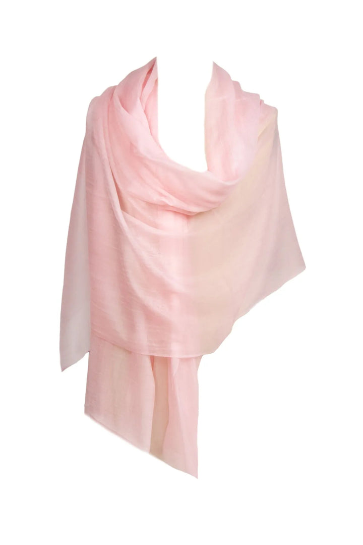 Delicate Solid Cashmere Scarf Misty Rose