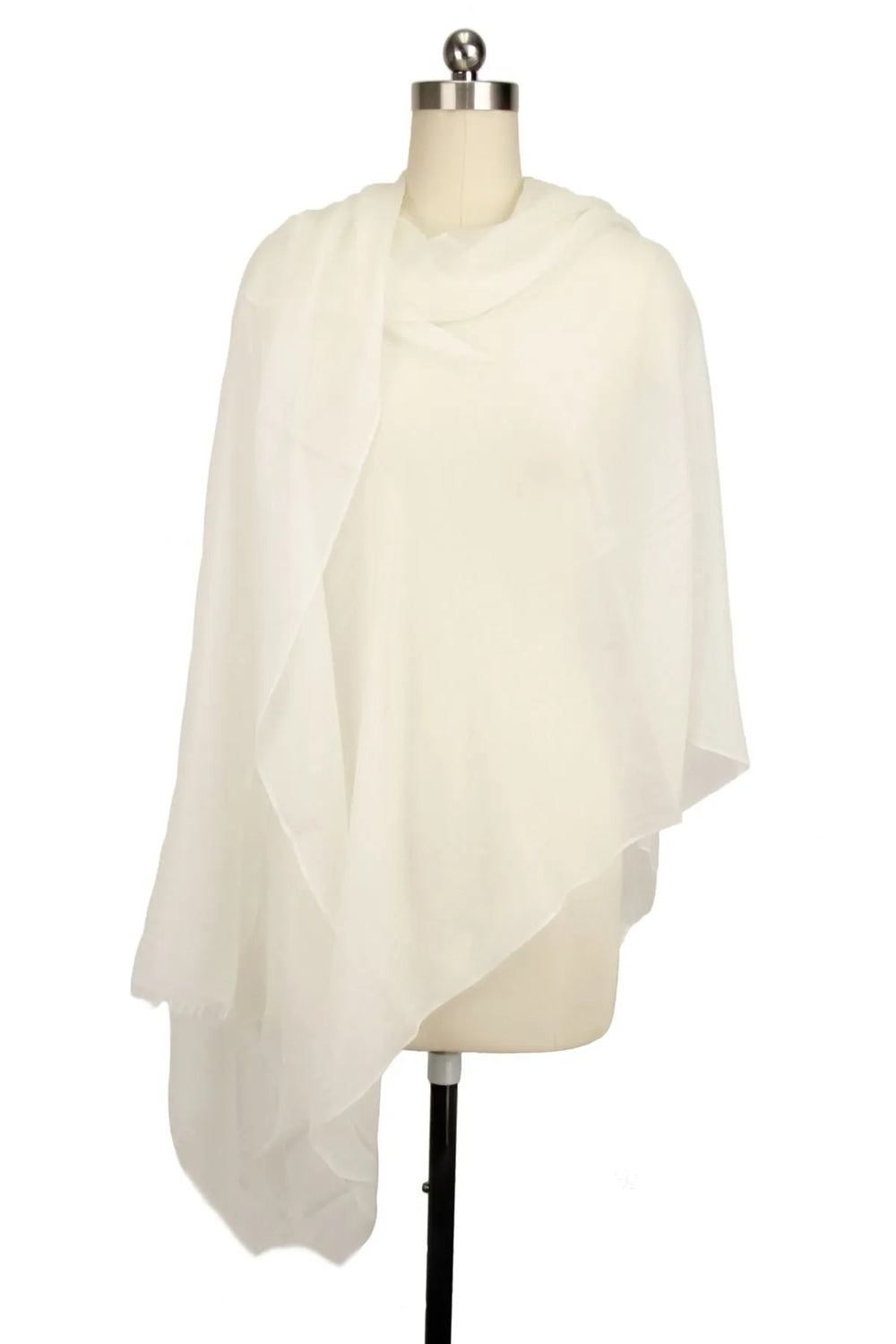Delicate Solid Cashmere Scarf Ivory