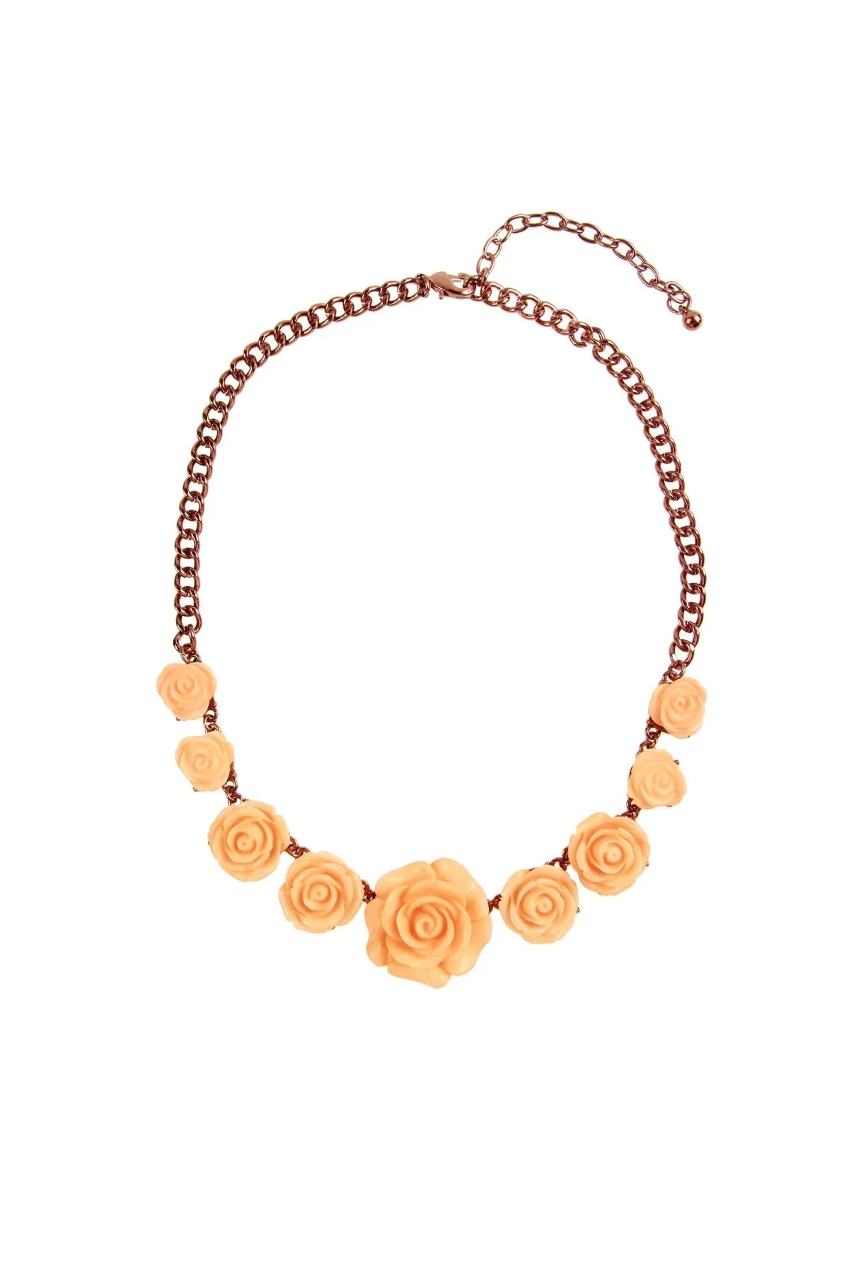 Rose gold flower hot sale necklace paparazzi