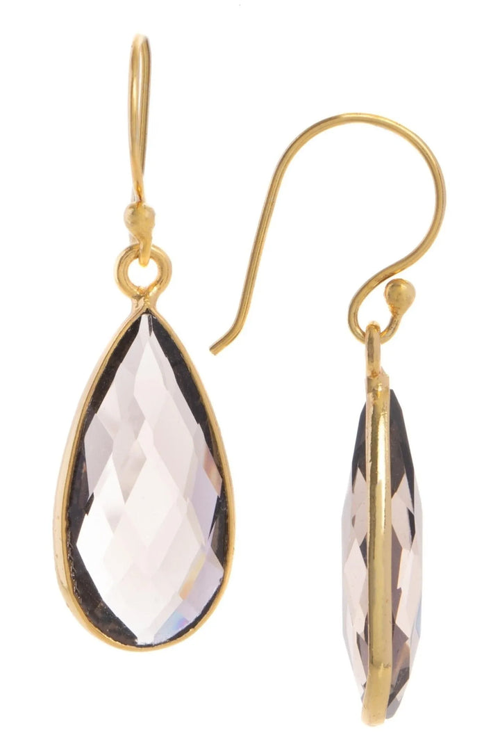 Single Drop Earring  Light Brown