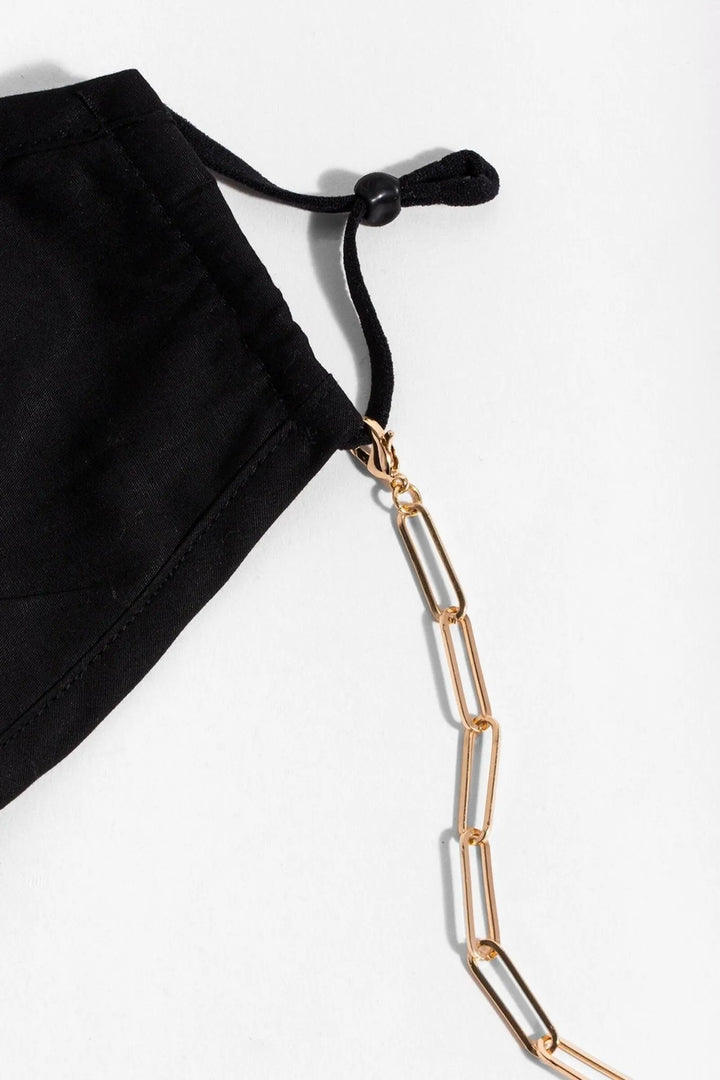 Linked-Up Convertible Necklace Mask Holder Gold