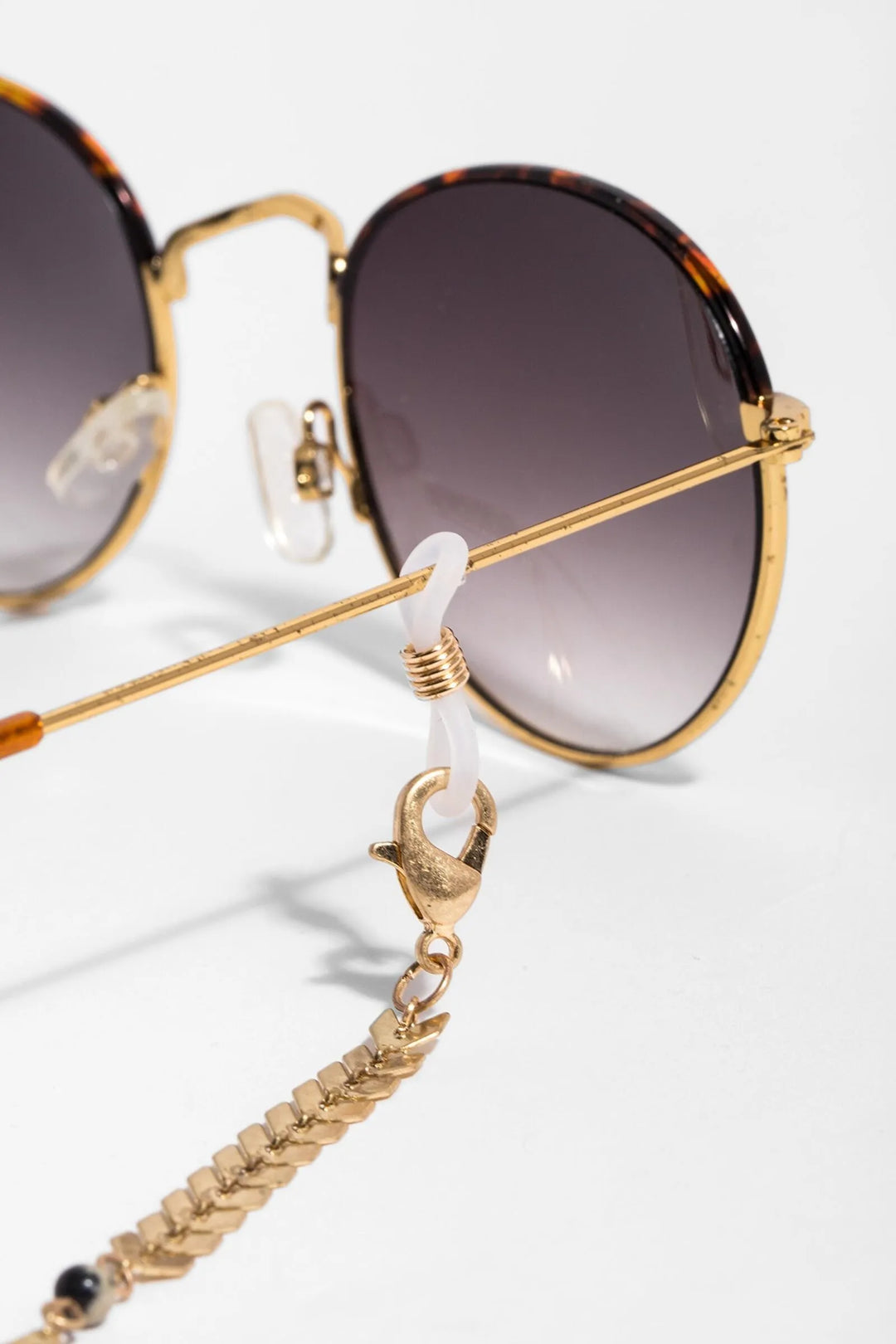 Gold Convertible Eyeglass and Mask Chain Gold