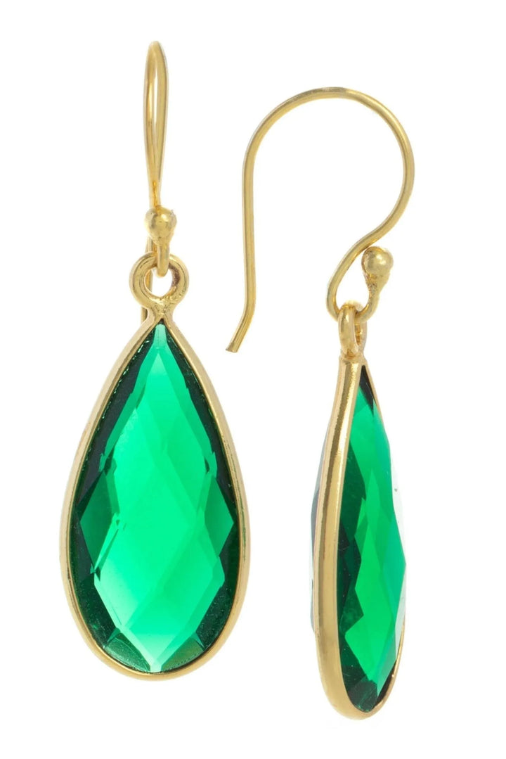 Single Drop Earring Emerald Green