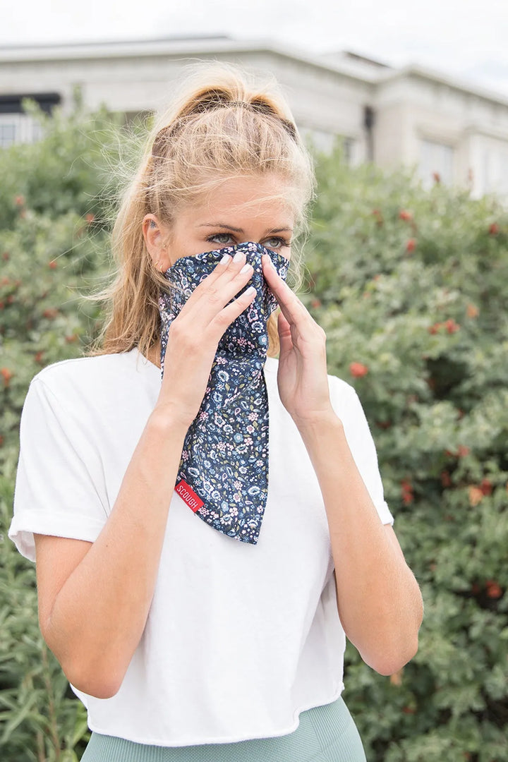 Navy Floral Bandana Navy