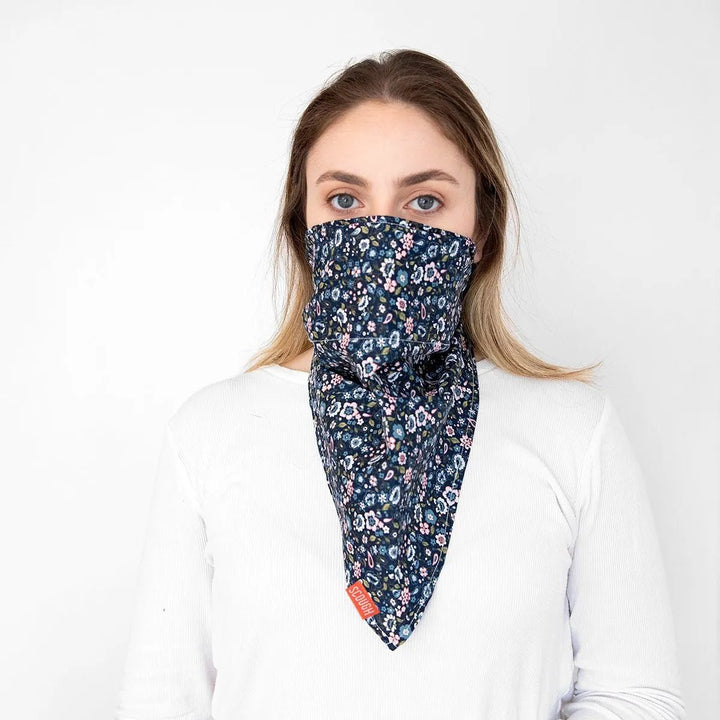 Navy Floral Bandana Navy