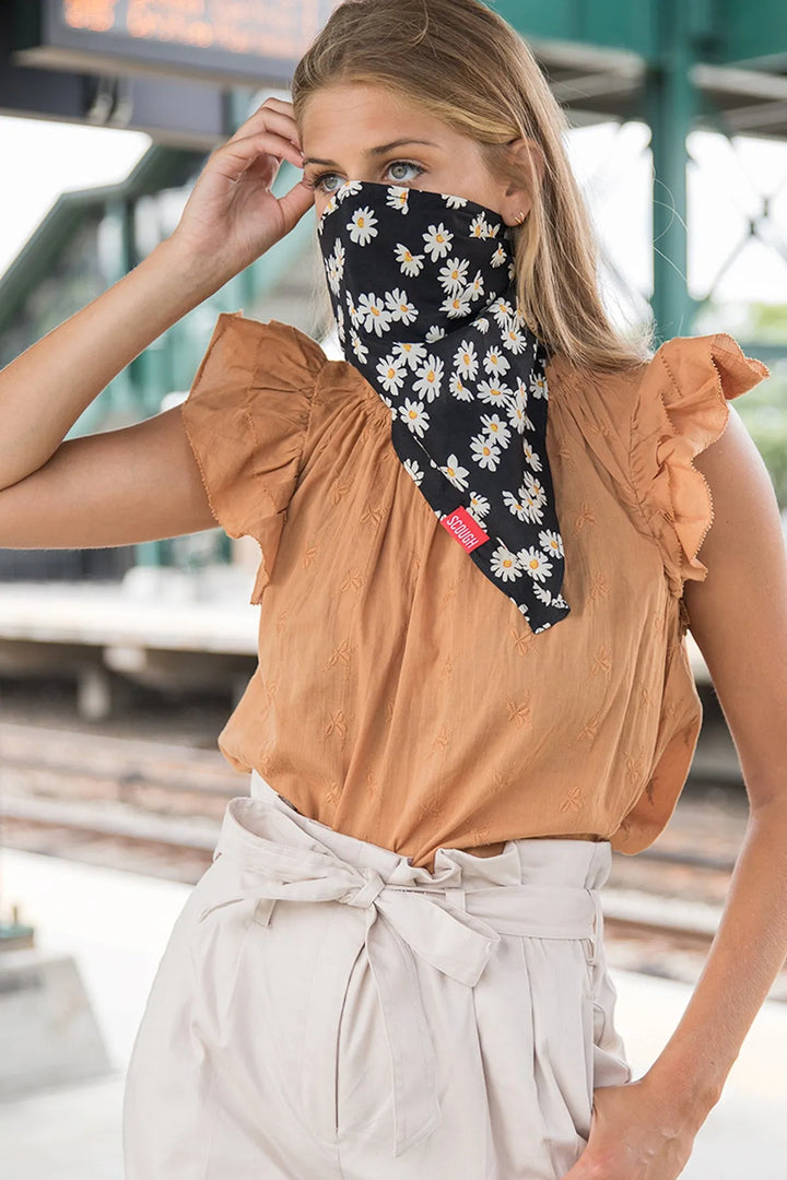 Daisy Bandana with Filter Black