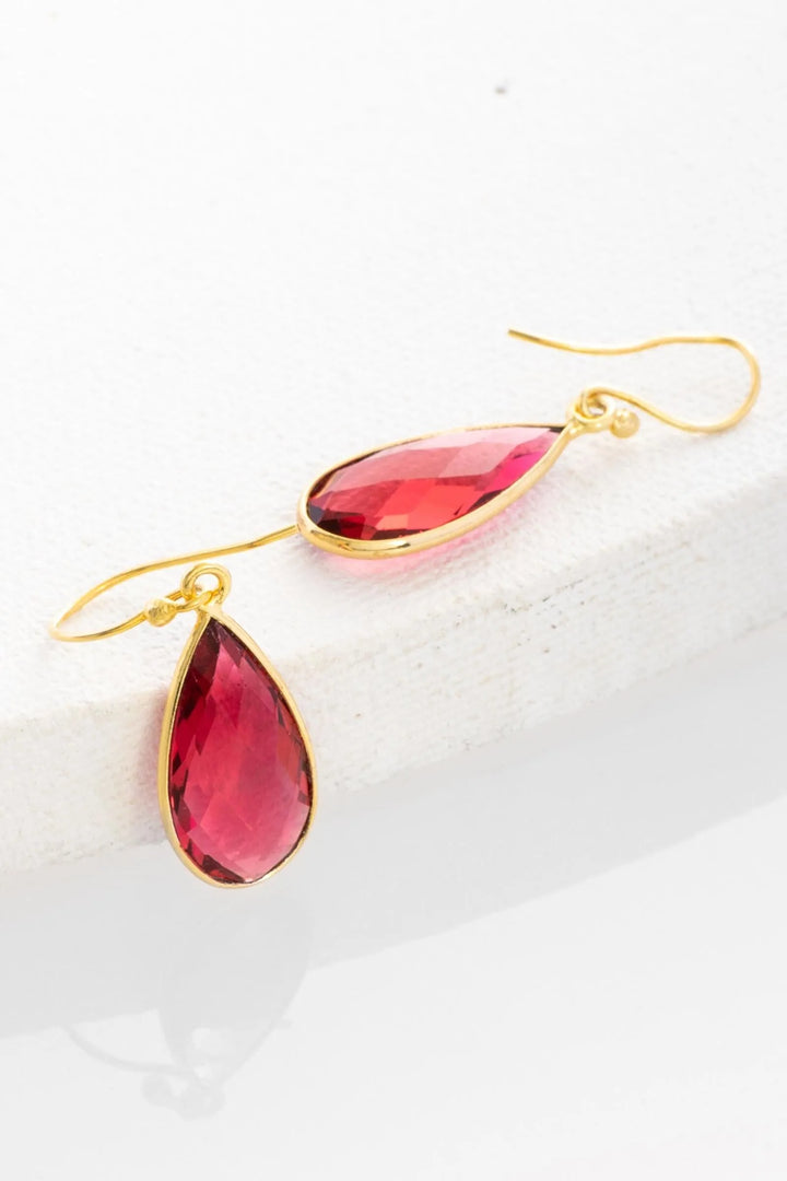 Single Drop Earring Hot Pink