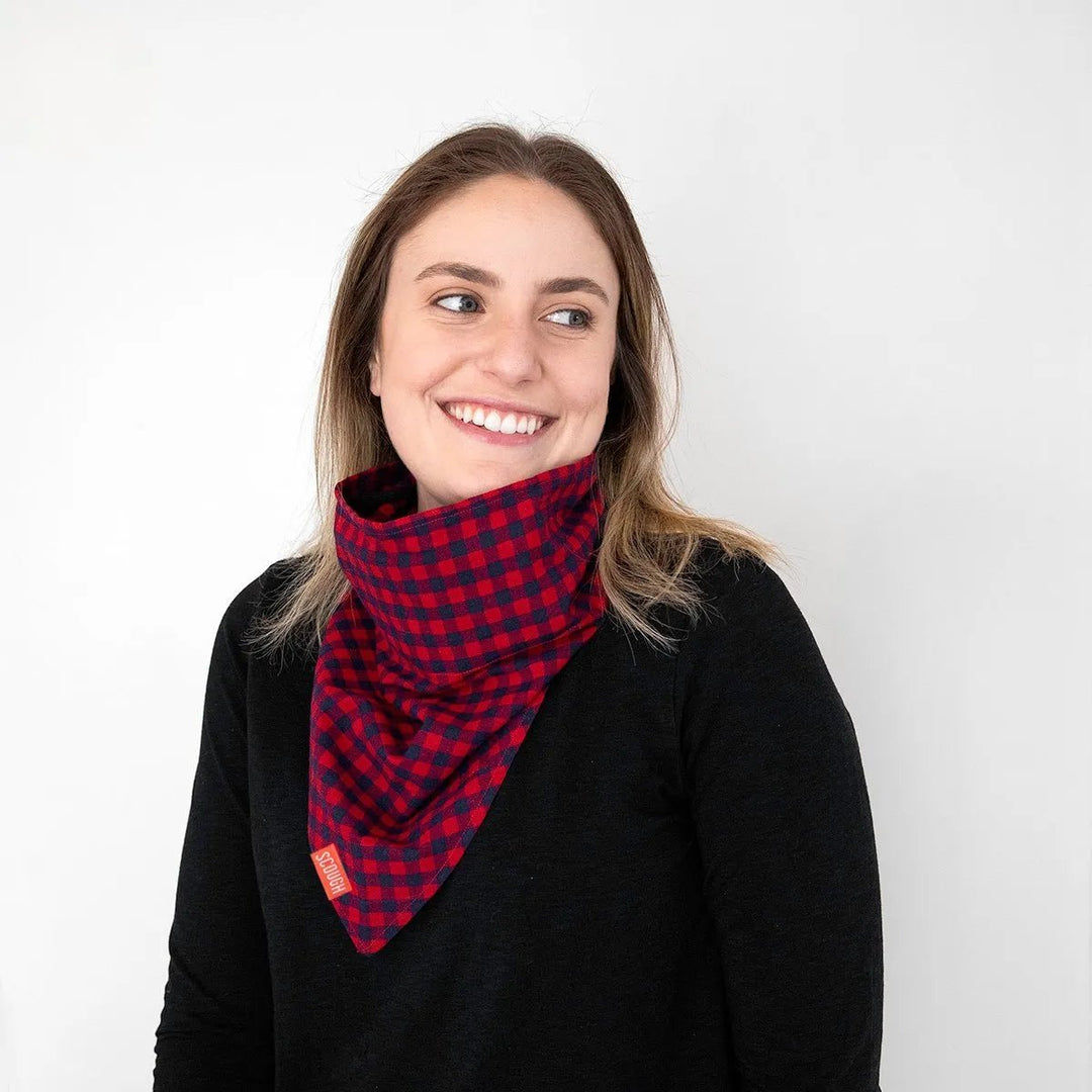 Scough Red Gingham Bandana with Filter Crimson