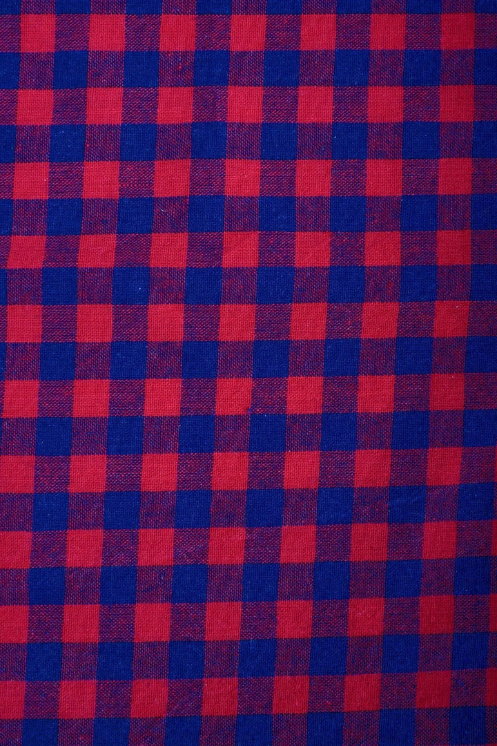 Scough Red Gingham Bandana with Filter Crimson