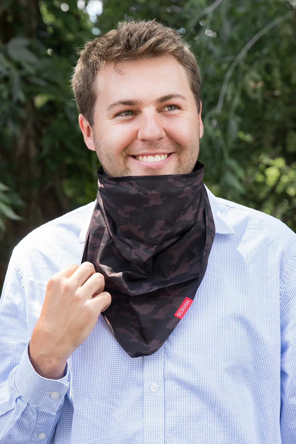 Scough Gray Bandana with Filter Black