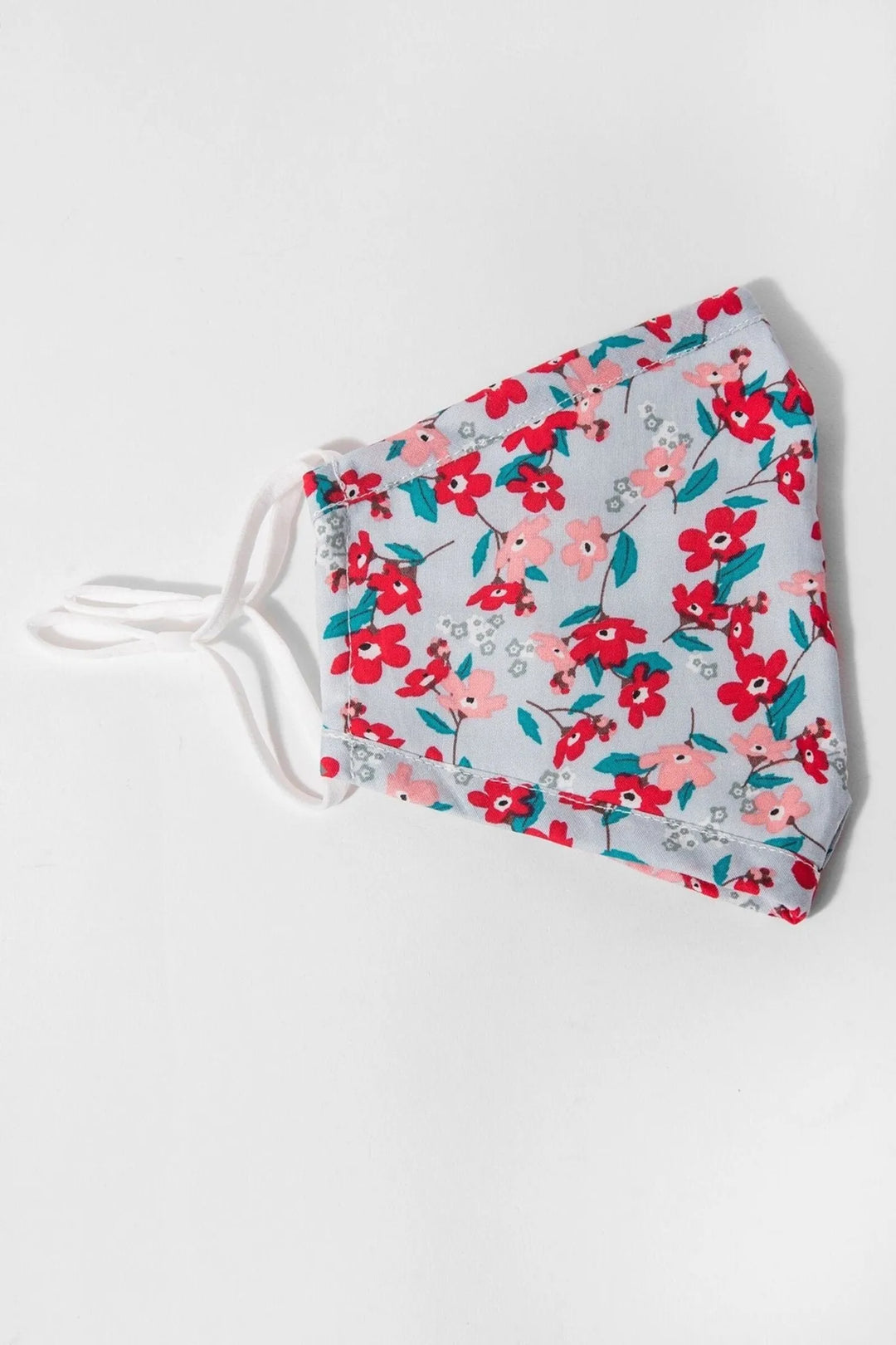 Adjustable Floral Face Mask with Two PM2.5 Filters Crimson
