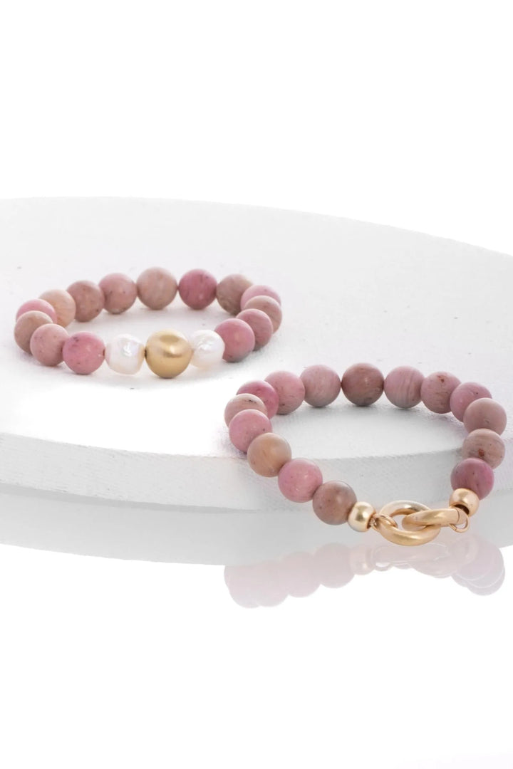 Eternity Stretch Bracelet Set Misty Rose