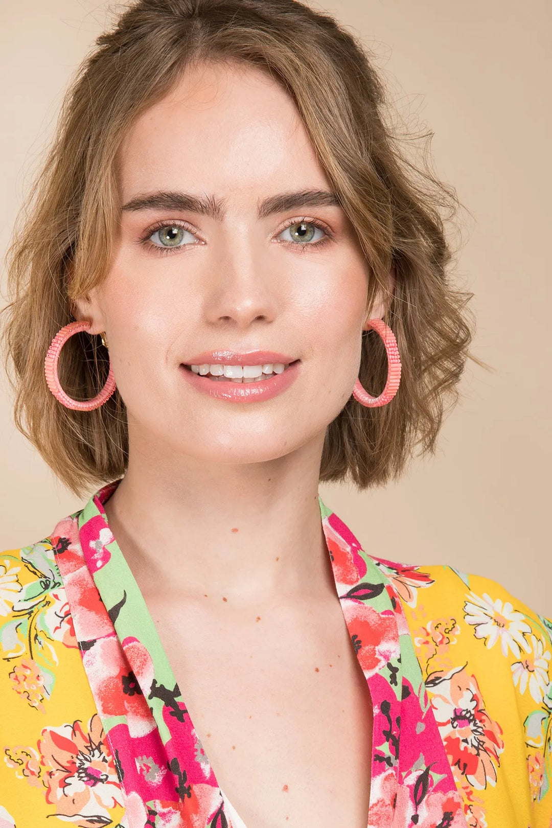 Hang Ten Earring Pink