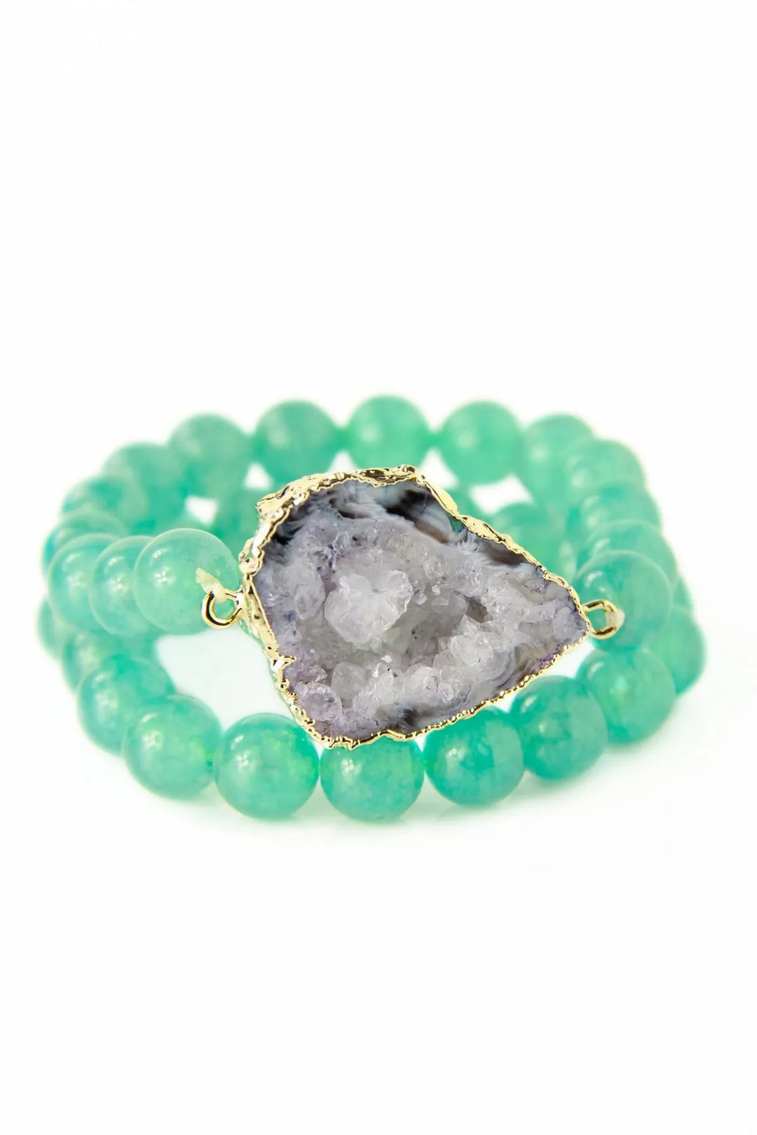 Open Agate Bracelet Aquamarine