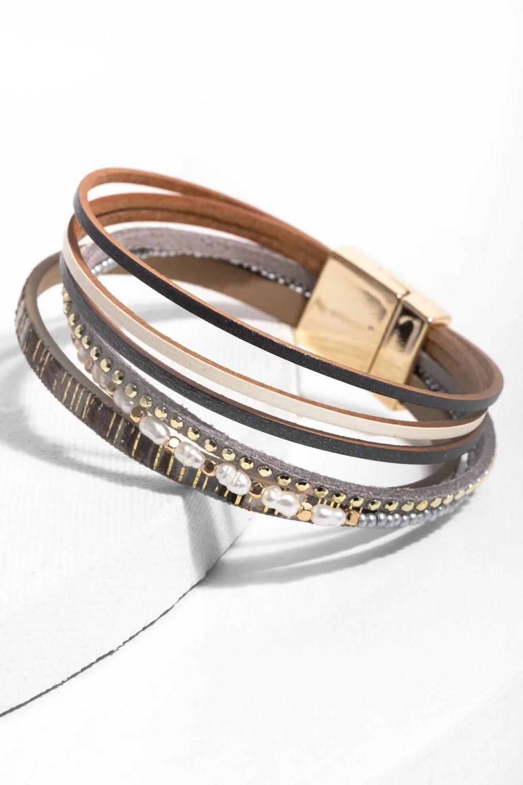 Curacao Beaded Bracelet - SAACHI - Dim Gray - Bracelet